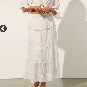Arnhem Clothing Lou Midi Skirt in Gardenia